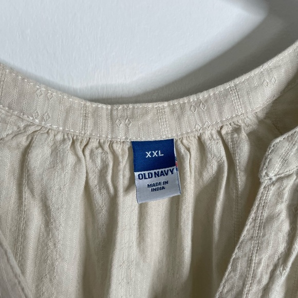 Old Navy Beige Blouse with Lace Accents - Picture 2 of 5